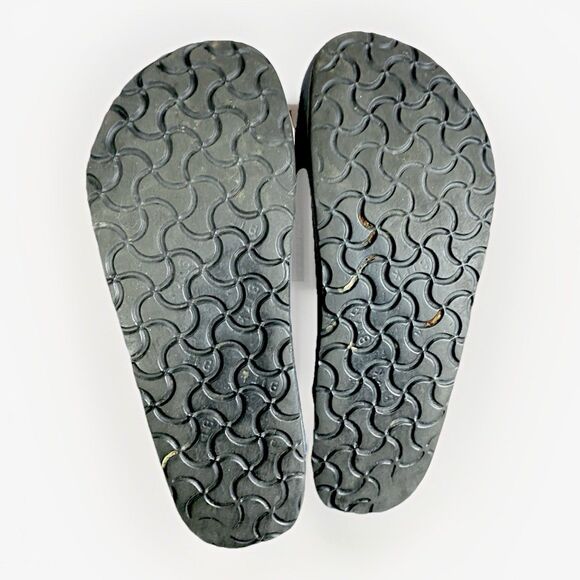 Birkenstock Birki's Amsterdam Clogs Navy Leather Upper. Size 39/8 USA Narrow/Med - Picture 6 of 8